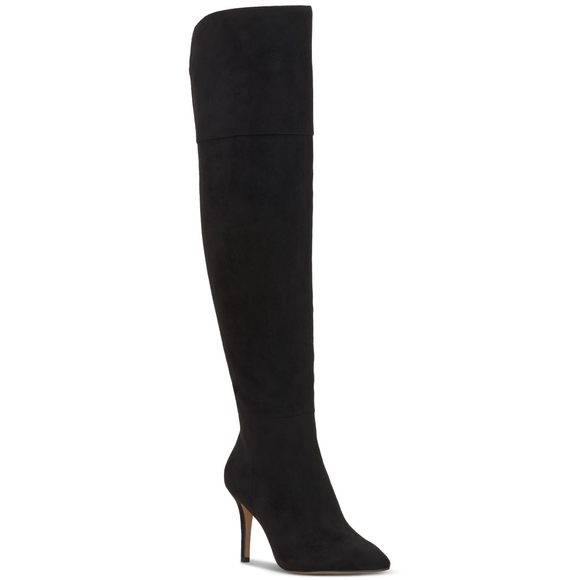 Jessica Simpson Womens Adysen Pointed-Toe Ove Black Faux Suede 8.5M - Picture 1 of 1